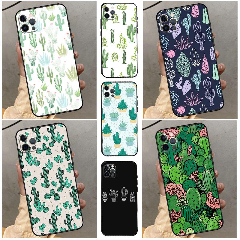 Cactus Pattern Case For Samsung Galaxy S25 Ultra S24 S23 S22 S21 Ultra S9 S10 Plus S23 FE S25 FE Back Cover