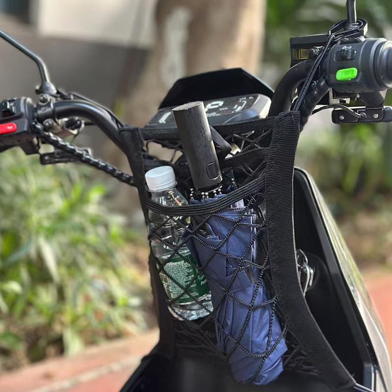 SEAMETAL Motorcycle Storage Net Bag High Elastic Double Layer Hooks Luggage Motorcycle Helmet Storage Trunk Bag