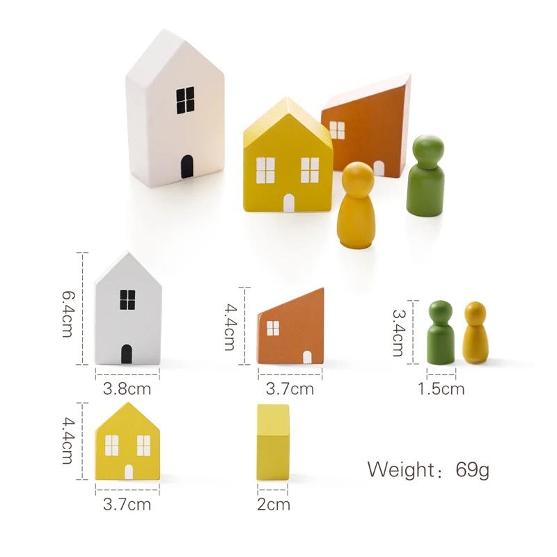 

Wooden Forest Block Decoration Wooden Toys With Food Grade Varnish Cartoon Simulation Tree Home Decoration Baby Placement Game