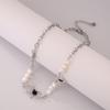 Antique Silver Color Clavicle Chain Stainless Steel Beads Chain Spider Necklace  Men Women Jewelry