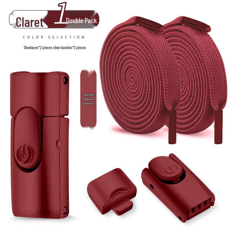 No-Tie Elastic Flat Shoelaces with Metal Buckle for Men & Women