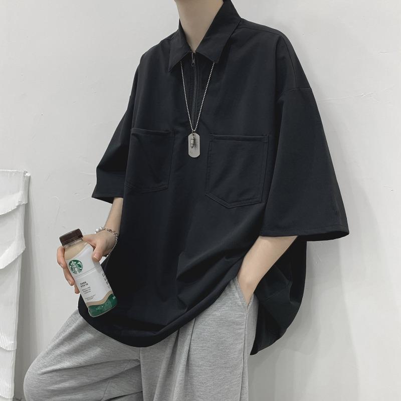 

Мужская футболка свободного кроя из искусственного шелка 3XL чёрный