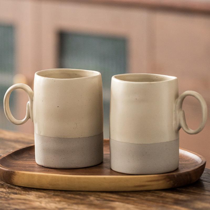 Coarse Pottery Texture Mug Retro Style Ceramic Cup Adult Water Cup Household Milk Cup Coffee Cup Office Cup