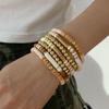 Badu Stackable Heishi Beaded Bracelets For Women Colorful Polymer Clay Beads Surfer Boho Bracelet Summer Beach Jewelry Set