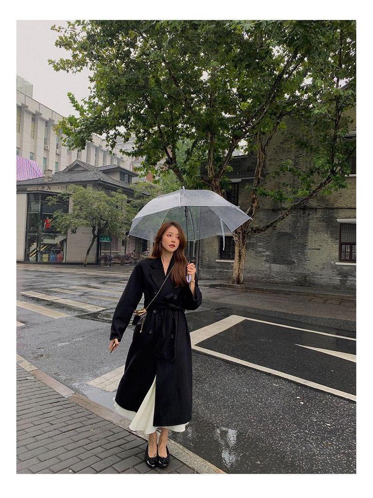 Manteau Élégant en Laine Française de Luxe Léger pour Femmes - Automne/Hiver