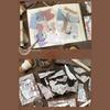 15Sheets Antique Paper Sticker Decorative Scrapbooking Sticker For Notebook Journals Card Making Craft Embellishments