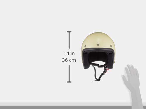 Bike Parts Center Jet Beige Motorcycle Helmet 7507 Free Size (Head Circumference 57cm-60cm)