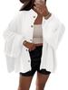 Autumn/Winter Solid Color Knit Button Cardigan with Large Sleeves - Casual Style