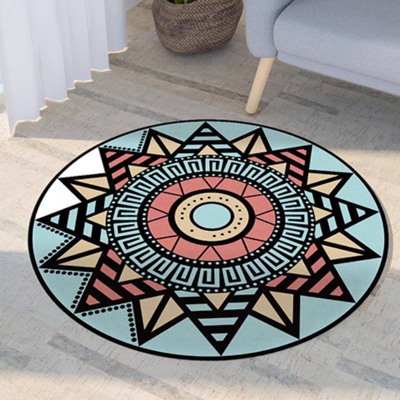 Round Carpet for Bedroom Rugs Living Room Decoration Home Room Decor Computer Table Chair Floor Mat Hallway Entrance Doormat