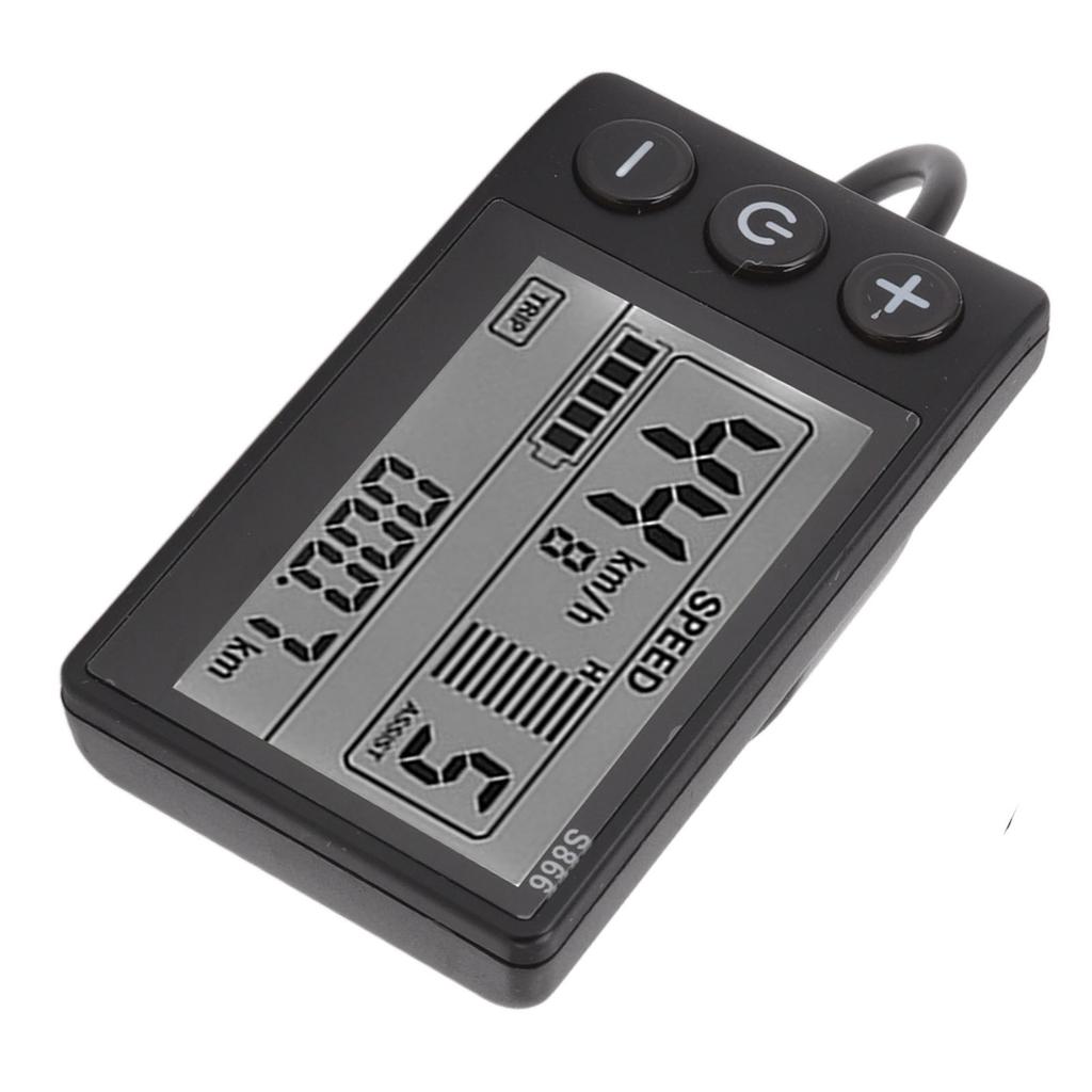 S866 Electric Bicycle LCD Display IP65 Waterproof 24V 36V 48V Clear Observation For Electric Scooter