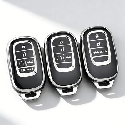 New Car Key Case Cover for Honda 2022-2025 Civic Accord CR-V HR-V Pilot Sport SI EX EX-L 2/3/4/5 Buttons Key Protector Keychain