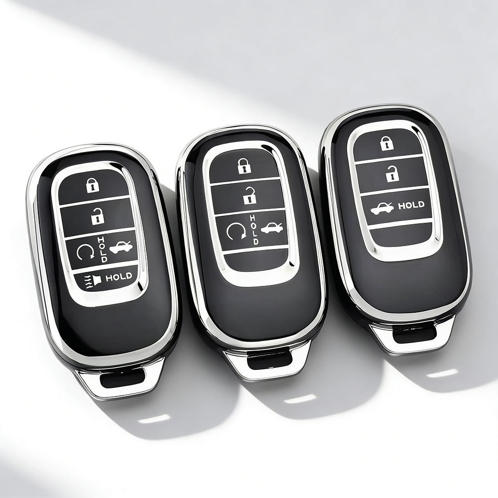 New Car Key Case Cover for Honda 2022-2025 Civic Accord CR-V HR-V Pilot Sport SI EX EX-L 2/3/4/5 Buttons Key Protector Keychain