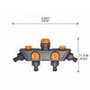 Four Independent Switches Hose Diverter Faucet Hose Connector One In Four Out  Outdoor Watering