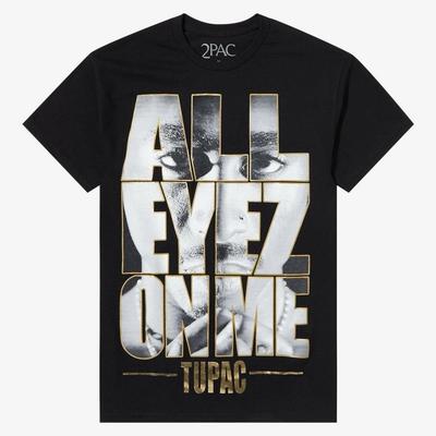 Tupac 2Pac T-Shirt All Eyez On Me Goldfolien-Druck X-GROSS Neu