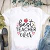 Tees Battery Life Of A Teacher Monday To Friday Graphic Print T-Shirt Women White Short Sleeve Tees Femme Harajuku Tee Tops