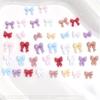 50 Stück Schleifen Nagelanhänger Einfache Schleife Nagelkunst Dekorationen Schleifen Designs Nagelzubehör Harzschleifen Nagel Strasssteine Geschenke