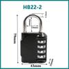 Metal Combination Padlock for Suitcases, Backpacks, Gym Lockers, Doors, and Windows - Zinc Alloy Anti-theft Lock.