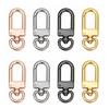 Drehverschluss Haken 8 Stück Goldfarben Schlüsselanhänger Hardware Set, Federverschluss Haken mit drehbarem Ring für DIY Tasche Anhänger Verwendung, Reißverschlussschieber und Aufhängung