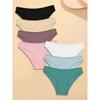 7Pcs Woman Cotton Underpants Sexy Breathable Striped Briefs Female Solid Color Soft Underwear Girls Comfortable Lingerie