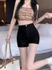 Sexy šortky Ženy léto Vysoký pas Tenké Elastické Ležérní Těsné Teplé Kalhoty Korejské Svrchní Oblečení Spodní části Dámské Oblečení Černá Bílá