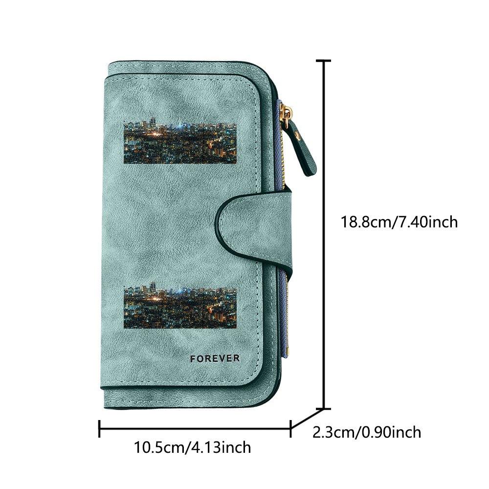 Tokyo Night View Long Zipper Wallet Large Capacity Card Holder Unisex Clutch Bag Fashionable Zipper Coin Purse Durable Multi functional Daily Use
