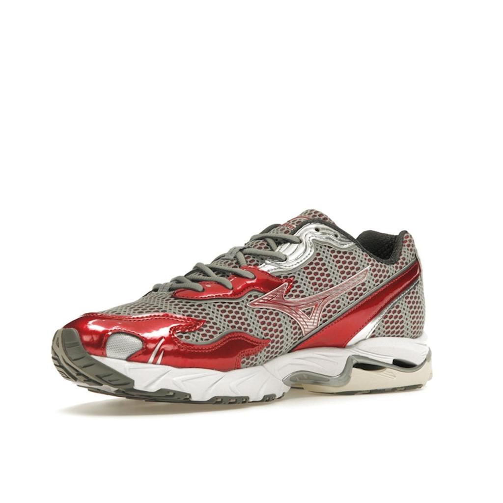 Mizuno Wave Rider 10 Flame Wave One Block Down Koi Men Sneakers Red Grey White D1GD232701