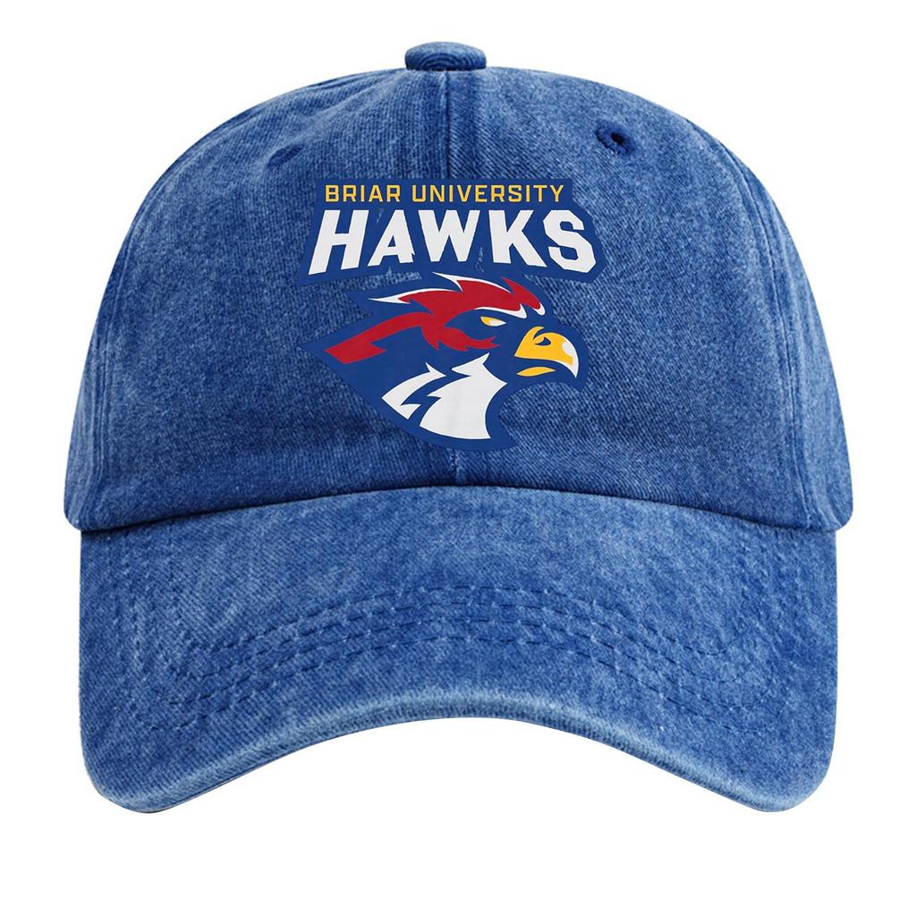 Washed Cotton Baseball Cap Soft Top Denim Hat Vintage Style Adjustable Back Strap Casual Headwear for Outdoor Activities