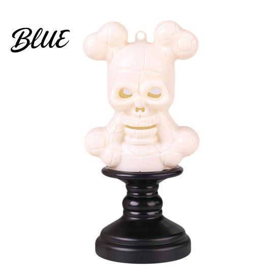 Safe Halloween Lighting Skull Night Light LED Skeleton Decorative Candle Light for Realistic Statue Haunted House Spooky Party Tabletop Decor Trick
