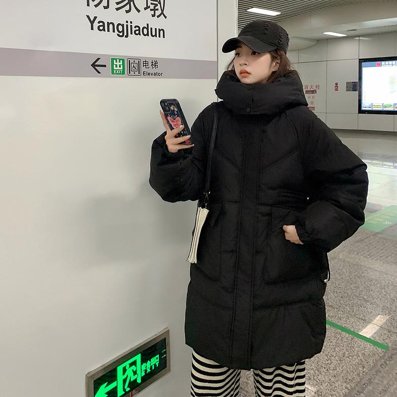 Winter Thickened with Hooded Down Cotton Clothes Women's Korean Version Loose Personalized Cotton Clothes Jacket Women's Clothing