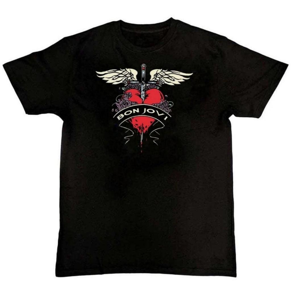 Bon Jovi Herz und Dolch Grafikdruck Unisex Herren T-Shirt S M L XL 2 3 4 XL Unisex T-Shirt