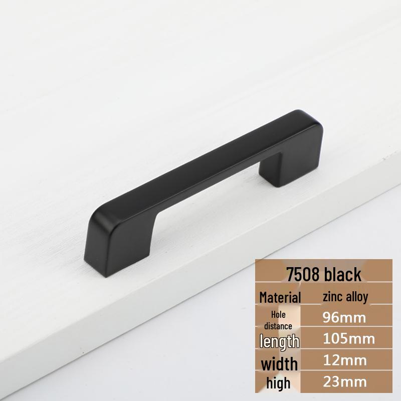 Modern European Black Handle for Cabinets and Wardrobes