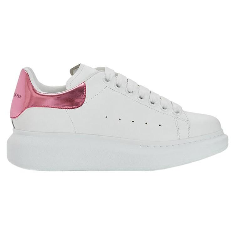 (WMNS) Alexander McQueen Oversized Sneaker 'White Pink Metallic' Women's 676702WICGG9993