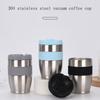 New Double-layer Vacuum Stainless Steel Thermos Cup Direct Drinking Coffee Cup with Lid Anti-scalding Water Cup Office Utility