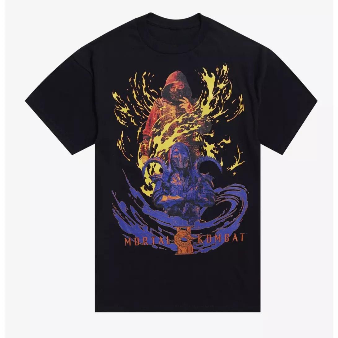 Mortal Kombat 2 Scorpion Noob Saibot graphic 100cotton unisex shirt 2026 summer New Y2k oversized Unisexs fashion Oneck Tshirt S