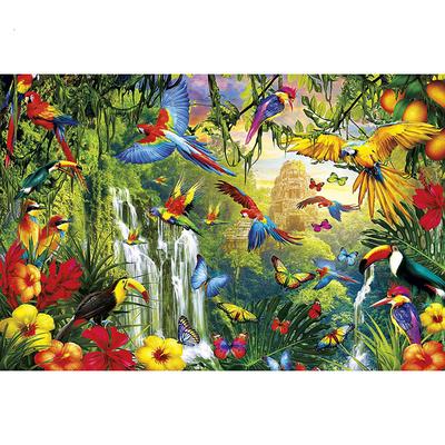Diamond Embroidery Round Diamond Animals Park & Waterfall Picture Round Rhinestones Diamond Painting