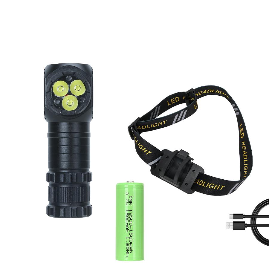 Powerful LED Flashlight Rechargeable 18650 IPX6 Waterproof Flashlight Work HeadLamp High Lumen Head Torch With Magnet Tail