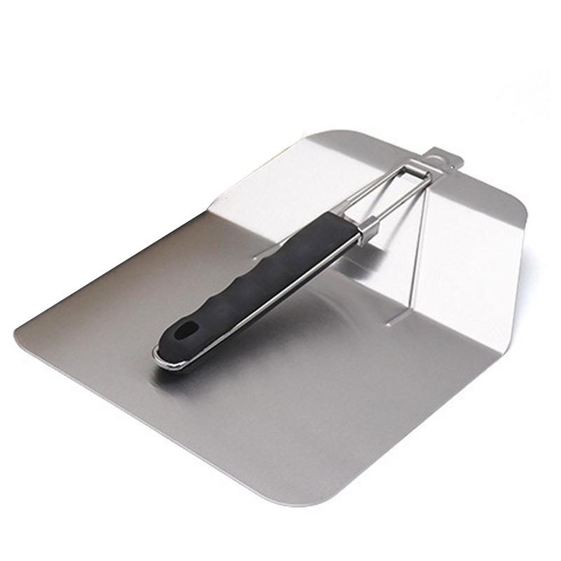 Stainless Steel Pizza Spatula with Foldable Handle Pizza Lifter Transfer Tool Non-Stick Multi-function Kitchen Utensils