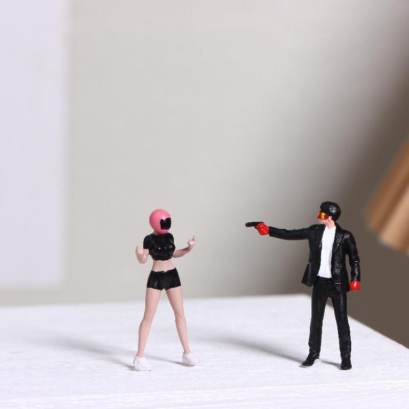 1 Pezzo 1/64 Miniatura Pographer Tavolo da Sabbia Paesaggio Mini Figura Modello Oggetti di Scena Creativo Pografia Esposizione Collezione Decorazione