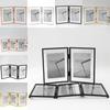 7 And 5 Inch Double Sided Transparent Fold Dual Photo Frame For Home Decor