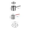 Stainless Steel Kitchen Deep Frying Pot With Strainer Basket Tong Chicken Fried Pan Strainer Cooking Tools