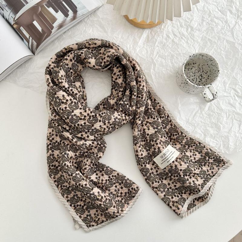 Cotton and linen scarf atmosphere new autumn and winter decorative silk scarf neck protection warm scarf scarf shawl dual-purpose