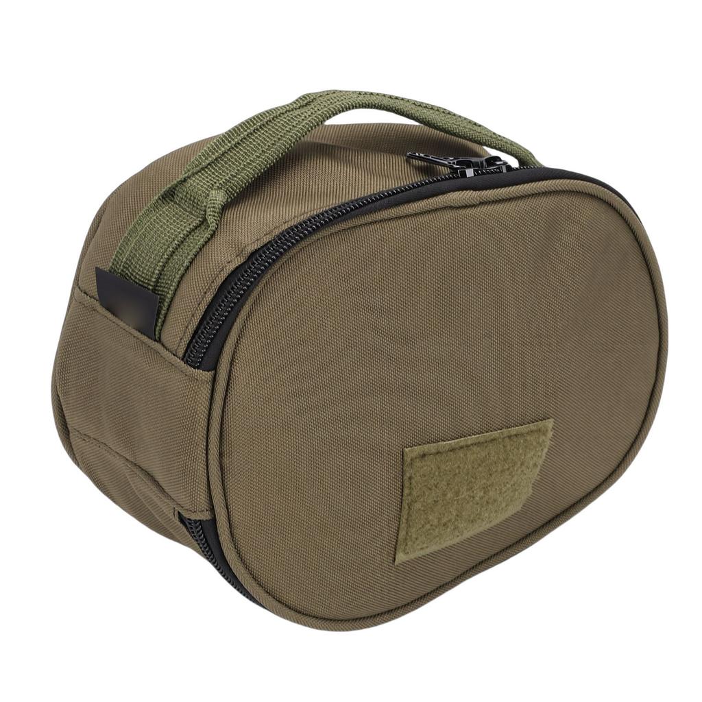 Outdoor Camping Bowl Cup Bag Lunch Box Storage Bag for Utensils Picnic 600D Polyester Fiber Green