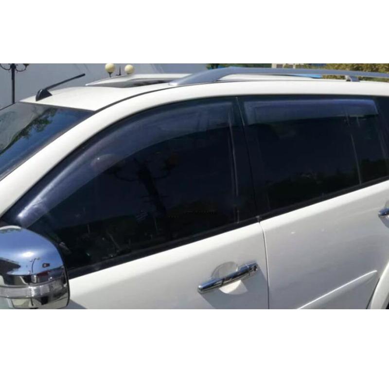 For Mitsubishi Pajero Sport    + Window Visor Sun Shade Rain Guard Deflector Cover Auto Exterior Accessories