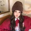 New Wool Hat for Women Korean Style Versatile Warm Ear Protection Knit Hat Korean Style Face Showing Small Pile of Hats