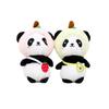 Cute Kawaii Panda Keychain Plush Toy Short Fur Stuffed Animal Doll For Backpacks And Gifts 12cm