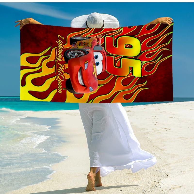 Ultra-Soft Beach Towel with Cars Theme,Ideal for Pool - Camping, Diving - Perfect Travel Essential, Vibrant Beach Towel.