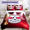 3-teiliges Bettbezug-Set (1 * Bettbezug + 2 * Kissenbezug, ohne Kern), RB Leipzig Aufdruck Weiches Ganzjahres-Bettwäscheset, Heimschlafzimmer-Dekoration Geschenk