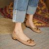 Fashion Womens Flats Retro Baotou Low-heel Sandals High Quality Leather Sandals for Women Fashion Flat Sandals Suede Office Casual Shoes