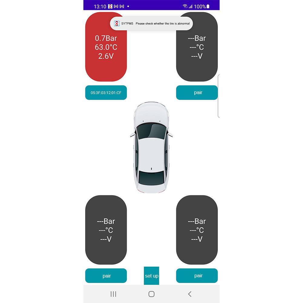 Motorcylce Car Tire Pressure Sensor Tyre Pressure Monitoring System Bluetooth-compatible Mobile Phone Display Accessories