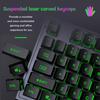 Mechanical Wired Gaming Keyboard and Wrist Rest Rainbow LED Backlit,Ergonomic Full Size Quiet Silent USB Keyboard for Computer